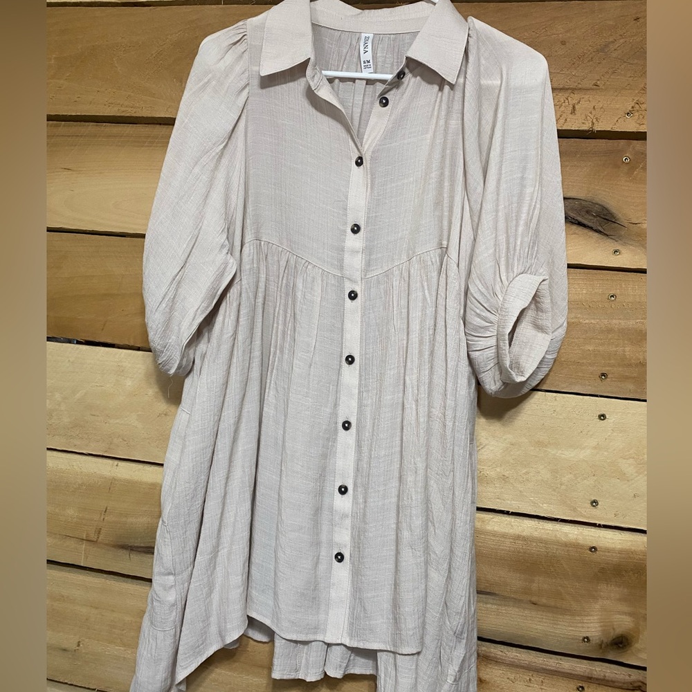 Zenana Button Front Blouse | Casual Blouse